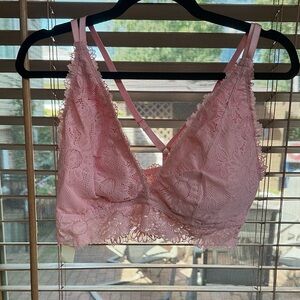 Aerie Pink Lace Bralette